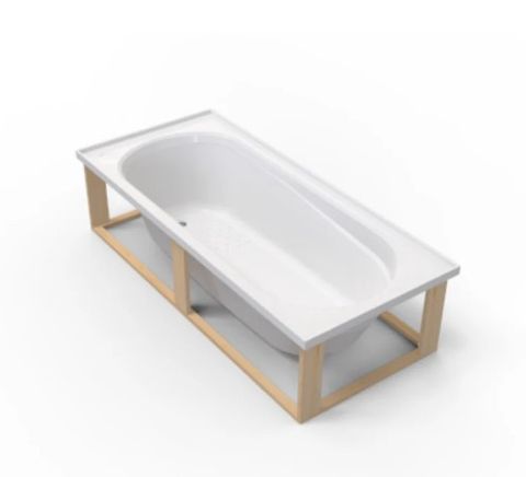 CLEARLITE PACIFIC 1655X740X405 BATH FRAMED