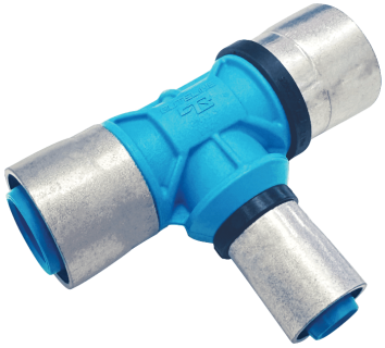 BUTELINE MAINLINE TEE MDPE 25MM X PEX 20MM X PEX 16MM