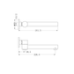 NERO DOLCE WALL MOUNTED SWIVEL BATH SPOUT ONLY BRUSHED NICKEL