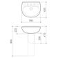 CARAVELLE 1TH WALL BASIN 550X435