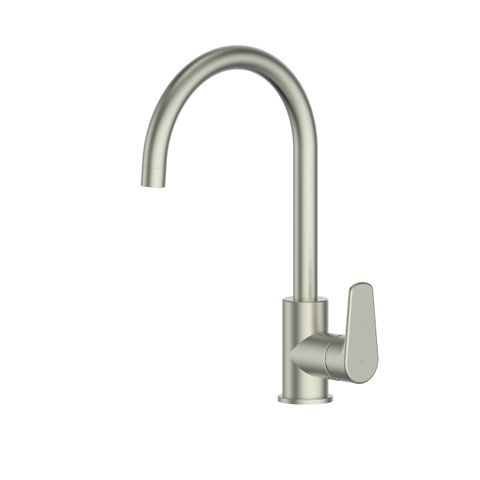VANTAGE GOOSENECK SINK MIXER PVD BRUSHED NICKEL AP