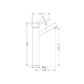NERO DOLCE TALL BASIN MIXER ANGLE SPT CP
