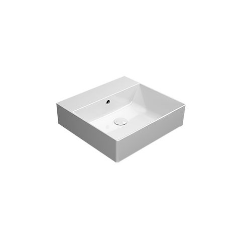 KUBE X 500X470  WALL BASIN NO TAP HOLE