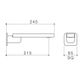 WAIPORI MK2 SWIVEL WALL BATH OUTLET CHROME