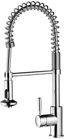 MINIMALIST SPRING PULL DOWN SINK MIXER WITH TWIN ACTION SPRAY