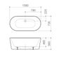 CAROMA AURA FREE STANDING BATH 1600