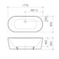 CAROMA AURA FREE STANDING BATH 1800