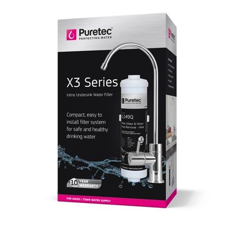 PURETEC X3 INLINE UNDERSINK FILTER SYSTEM