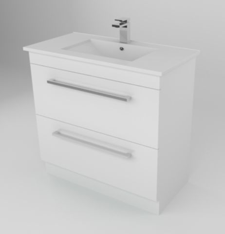 900 BERLINO 2DRW FLOOR VANITY WHITE